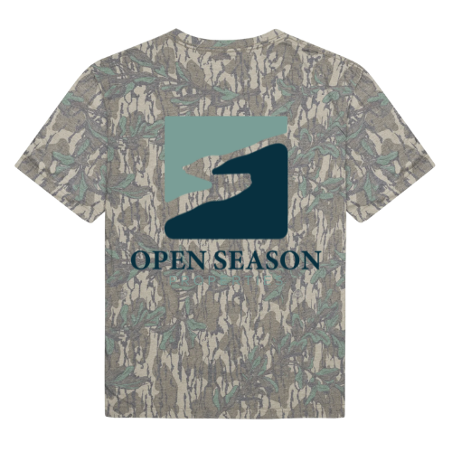 Short Sleeve Greenleaf Vintage Tee with Open Season Properties Logo
