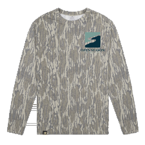 Long Sleeve Bottomland Vintage Tee with Open Season Properties Logo