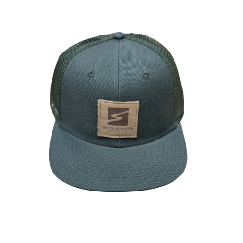 Olive Pukka Hat with Leather Open Season Properties Patch