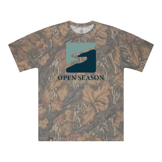 Short Sleeve Fall Foliage Vintage Tee with Front Logo